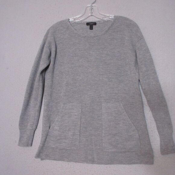 J Crew Sweater Women Small 100% Merino Wool Warm Travel Comfort Pockets - Picture 1 of 9